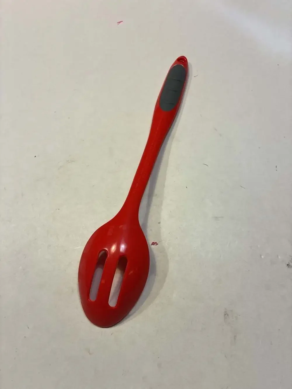 Betty Crocker Red Melamine Slotted Serving Spoon